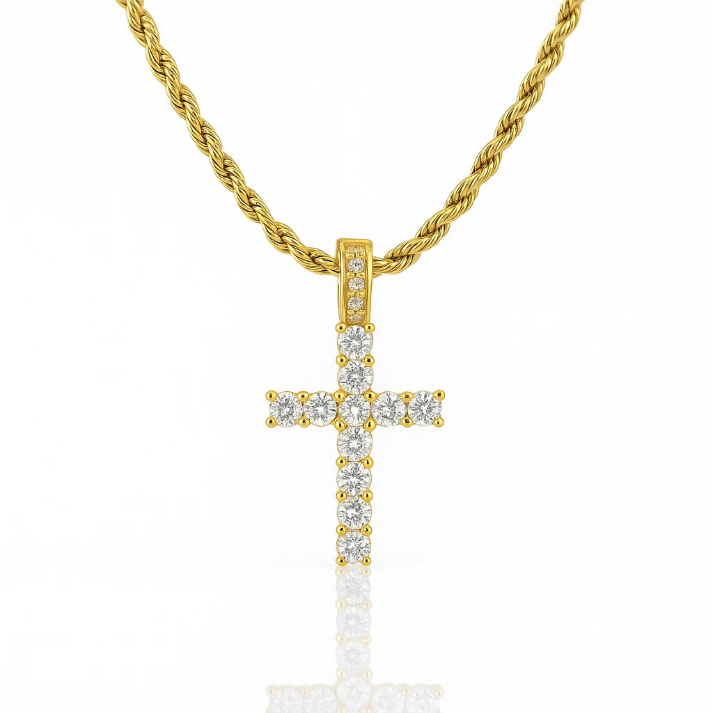 Collana CROCE "ICE" Acciaio inossidabile