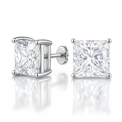 Orecchini Punto Luce CUBICI 8mm - Argento 925