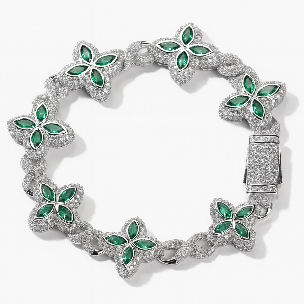 Bracciale "QUADRIFOLIO" - Argento 925 / Ottone
