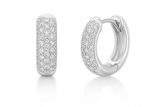 Orecchini a cerchio "PAVÈ" Argento 925