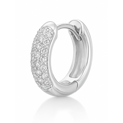 Orecchini a cerchio "PAVÈ" Argento 925
